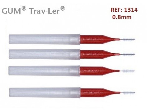 Gum Cepillo Interdental Trav-ler 1314. 0.8mm Cónico 4 unidades. Gum Cepillo Interdental Trav-ler 1314. 0.8mm Cónico 4 unidades.