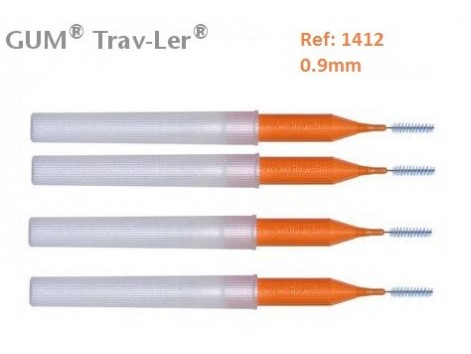 Gum Cepillo Interdental Trav-ler 1412. 0.9mm Cilindrico 4 unidad Gum Cepillo Interdental Trav-ler 1412. 0.9mm Cilindrico 4 unidad
