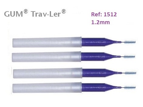 Gum Cepillo Interdental Trav-ler 1512. 1.2mm Cilíndrico 4 unidad Gum Cepillo Interdental Trav-ler 1512. 1.2mm Cilíndrico 4 unidad