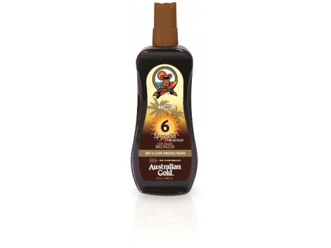 Australian Gold Bronzer Spray Gel 237ml SPF6. Low Protection. Australian Gold Bronzer Spray Gel 237ml SPF6. Low Protection.