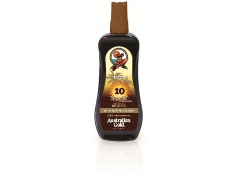 Australian Gold Bronzer Spray Gel 237ml SPF10. Low Protection. Australian Gold Bronzer Spray Gel 237ml SPF10. Low Protection.