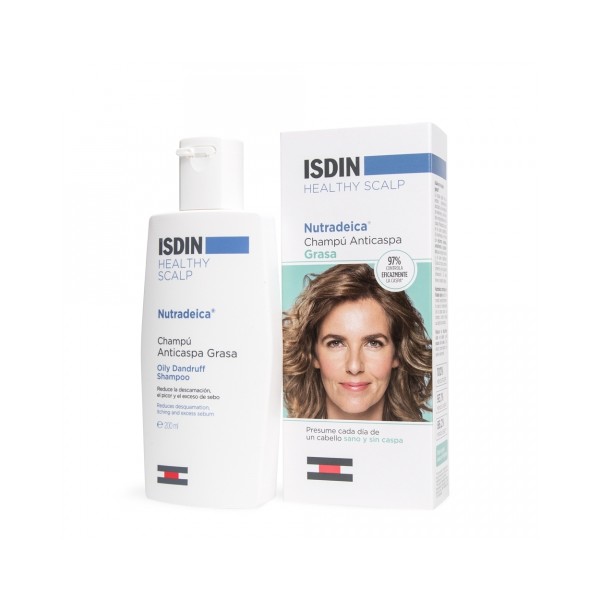 Eliminates scalp seborrhea and greasy dandruff Shampoo with Nutradeica Rx