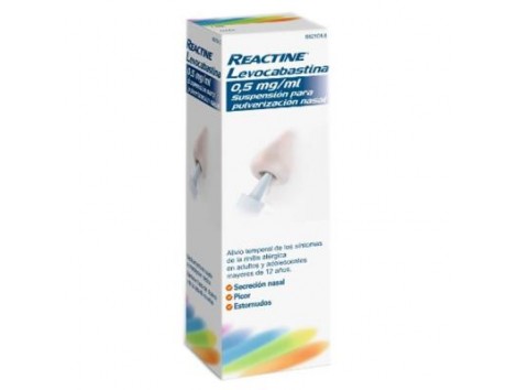 REACTINE LEVOCABASTIN 0.5MG / ML nasal spray 10 ml REACTINE LEVOCABASTIN 0.5MG / ML nasal spray 10 ml
