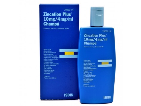 ZINCATION PLUS 10 mg / 4 mg / ml shampoo 200 ml ZINCATION PLUS 10 mg / 4 mg / ml shampoo 200 ml