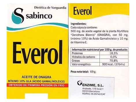 Sabinco Everol 250 capsules. Sabinco Sabinco Everol 250 capsules. Sabinco