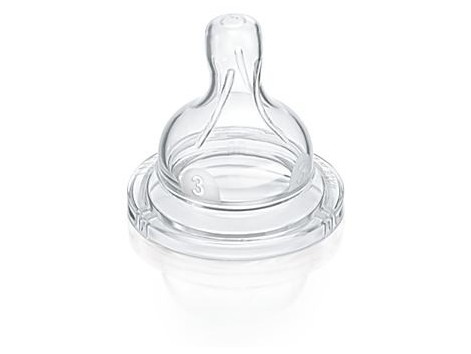 Avent 2 tetinas de silicona 3 agujeros. A partir de 3 meses Avent 2 tetinas de silicona 3 agujeros. A partir de 3 meses