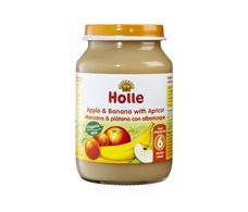 Holle potito de manzana, plátano y albaricoque 190g