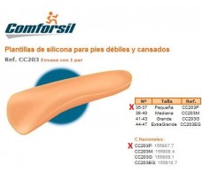 Comforsil Silicone Plantillas para pies débiles y cansados 35-37