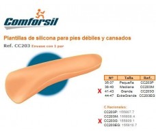 Comforsil Silicone Plantillas para pies débiles y cansados 41-43