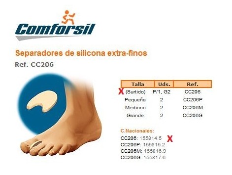 Comforsil Silicone Separadores de silicona extra-finos Surtido.