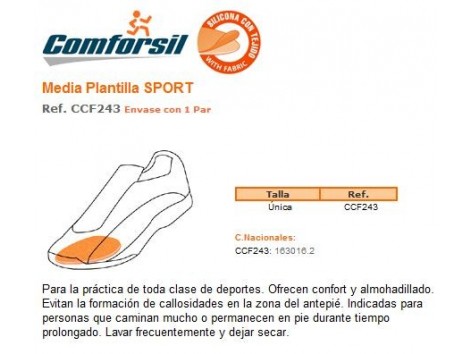 Comforsil Silicone Media Plantilla SPORT 1 par.