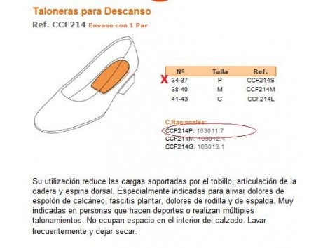 Comforsil Silicone Taloneras para Descanso 34-37.