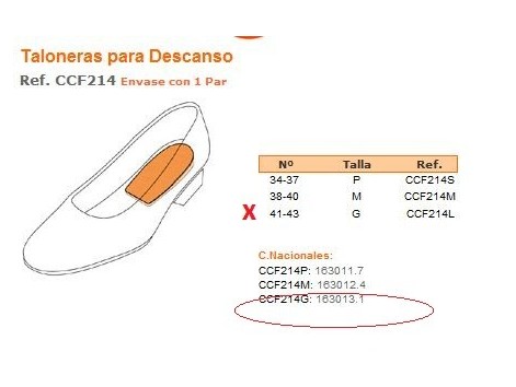 Comforsil Silicone Taloneras para Descanso 41-43.