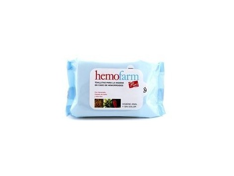 Hemofarm Plus Toalhitas para a higiene anal 20 unidades