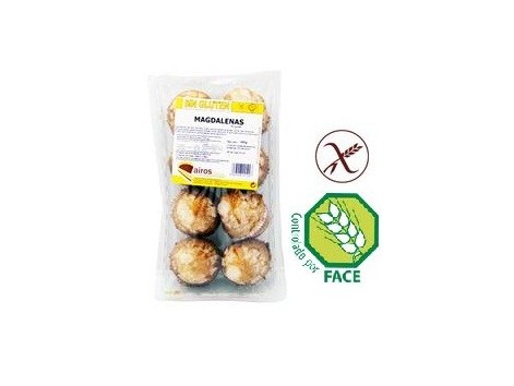 Airos Celiacs Magdalenas sin Gluten 300g (8 unidades).