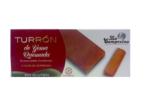 La Campesina Turron yema quemada 200 gramos. Sin gluten.