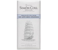 Simon Coll Chocolate con Leche sin azucar 85 gramos. Velero.