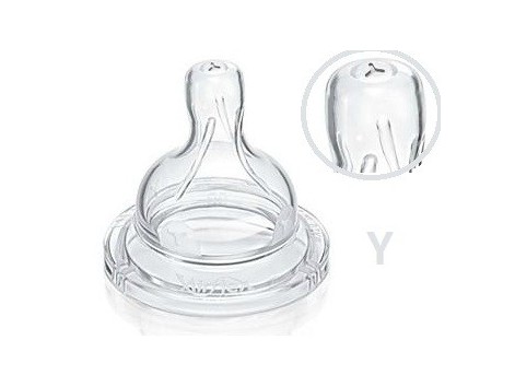 Avent 2 tetinas de silicona. Ranura en forma Y. Para alimentos. Avent 2 tetinas de silicona. Ranura en forma Y. Para alimentos.