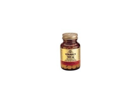 Solgar Vitamina K natural 100mcg. 100 comprimidos