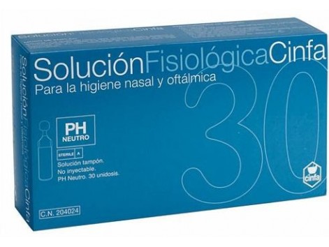 Cinfa Solución fisiológica 30 unidosis. Cinfa Solución fisiológica 30 unidosis.