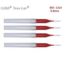 Gum Cepillo Interdental Trav-ler 1314. 0.8mm Cónico 4 unidades.