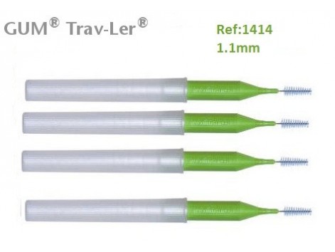Gum Cepillo Interdental Trav-ler 1414. 1.1mm Cónico 4 unidades.
