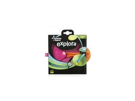 Tomme Tippee Explora Boles Easy Scoop con cuchara y tapa (7m+)