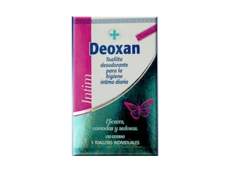 Deoxan deodorant wipes for intimate hygiene. 5u.