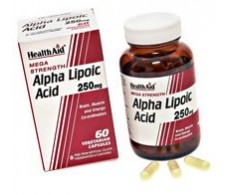 HealthAid Acido alfa lipoico. Alpha Lipoic Acid 60 cápsulas