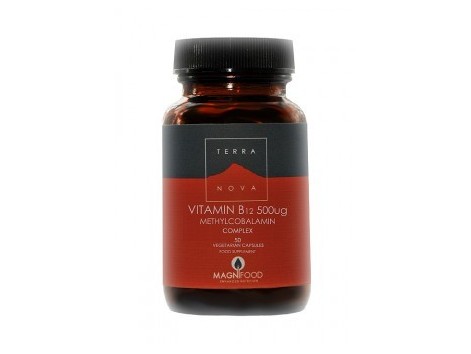 TERRANOVA VITAMINA B12 500 MCG COMPLEX 50 CÁPSULAS VEGETALES.  A