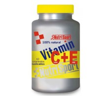 Vitamin C and E Nutrisport 60 chewable tablets