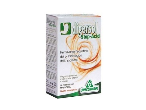 Specchiasol Digersol Stop Acid 20 chewable tablets