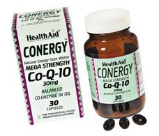 Conergy Health Aid 30 capsules. Coenzyme Q10. HealthAid