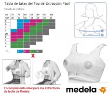 Medela Top de Extracción Fácil talla (L).