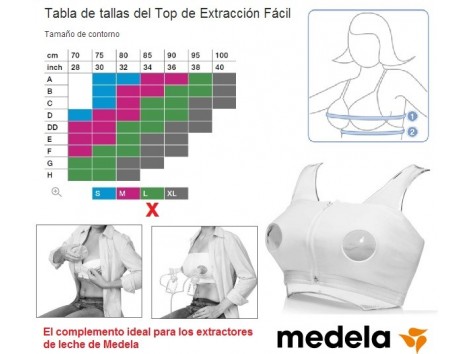 Medela Top de Extracción Fácil talla (L).