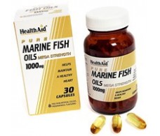 HealthAid Marine Fish Oils 1000mg. 30 capsulas. Aceites de pesca