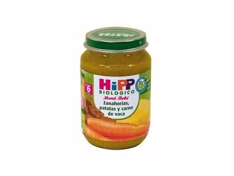 Hipp Menú Zanahorias, patatas y carne de vaca 190gr