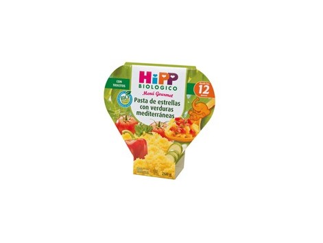 Hipp Menú Pasta de estrellas con verduras mediterráneas 260gr