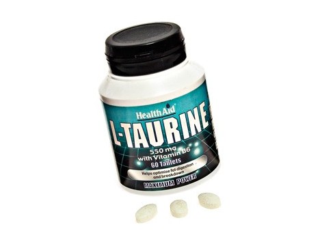 Health Aid L-Taurina de 550mg. con vitamina B6   60 comprimidos