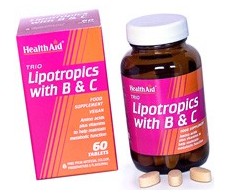Health Aid Lipotropic with Vit. B and C. 60 tablets