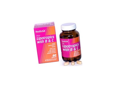 Health Aid Lipotropic with Vit. B and C. 60 tablets