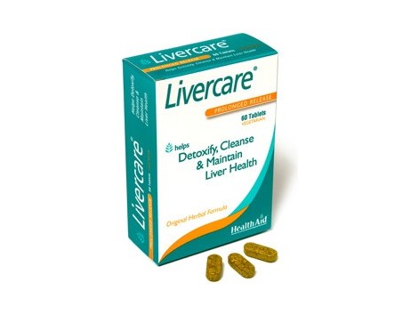 Livercare 60 comprimidos HealthAid. Regenerador hepático