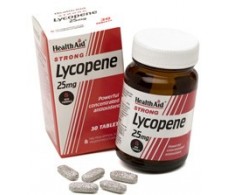 Health Aid Lycopene 25mg.  Licopeno 30 comprimidos