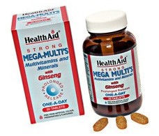 Health Aid Multi´s Ginseng. Multivitaminas con Ginseng. 30 comp.