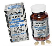 Health Aid Multi A to Z. Vitaminas y minerales. 90 comp