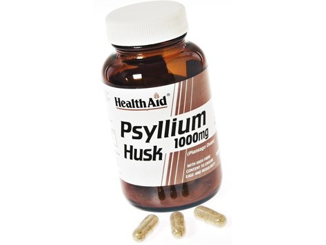 Health Aid Fibra de cascara de Psyllium Husk 1000mg. 60 cápsulas