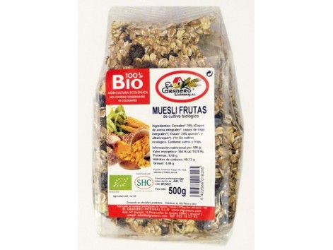 El Granero MUESLI FRUTAS BIO, 500 g