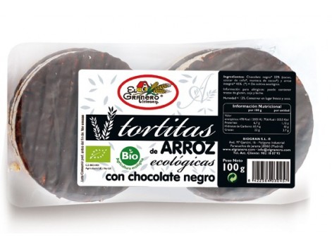 El Granero TORTAS ARROZ CHOCOLATE NEGRO BIO (6 UNIDADES) 100 g