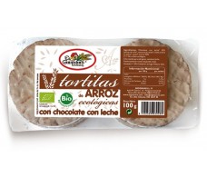 Os bolos celeiro de arroz no leite com chocolate BIO (6 unidades