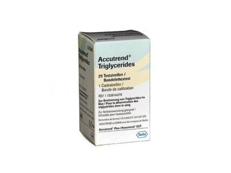 Roche Accutrend triglicérides 25 tiras